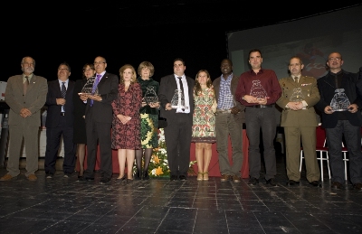Foto de familia con los premiados